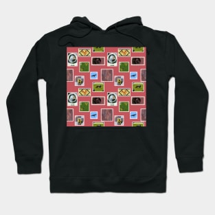 Poultry Farm Postage Stamps Hoodie